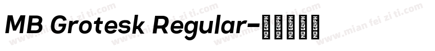 MB Grotesk Regular字体转换